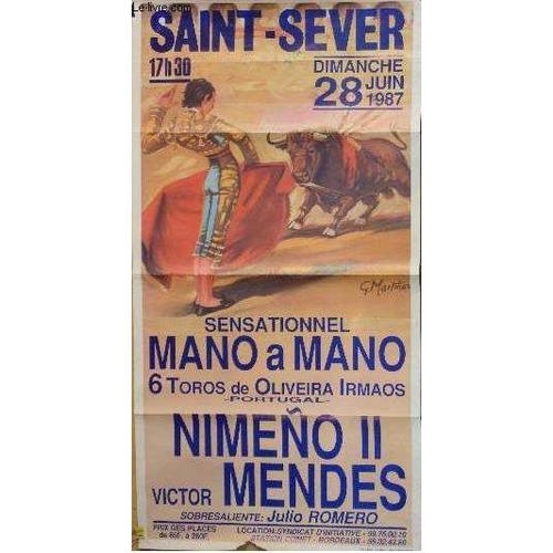 Affiche Corrida - Saint-Sever - Sensationnel Mano A Mano