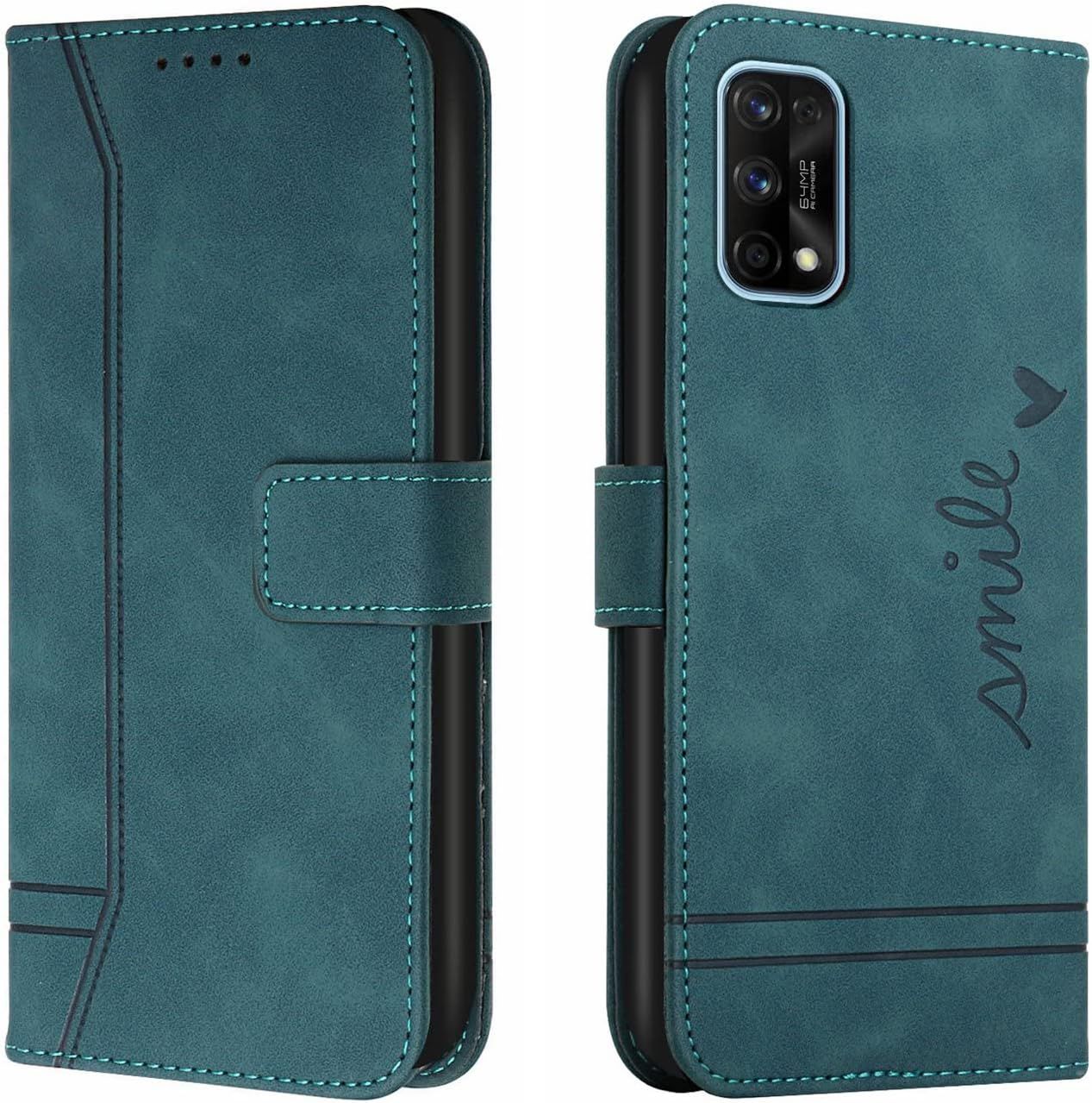 Coque Pour Realme 7 Pro,Etui Cuir Avec Magnetique,Flip Poche...