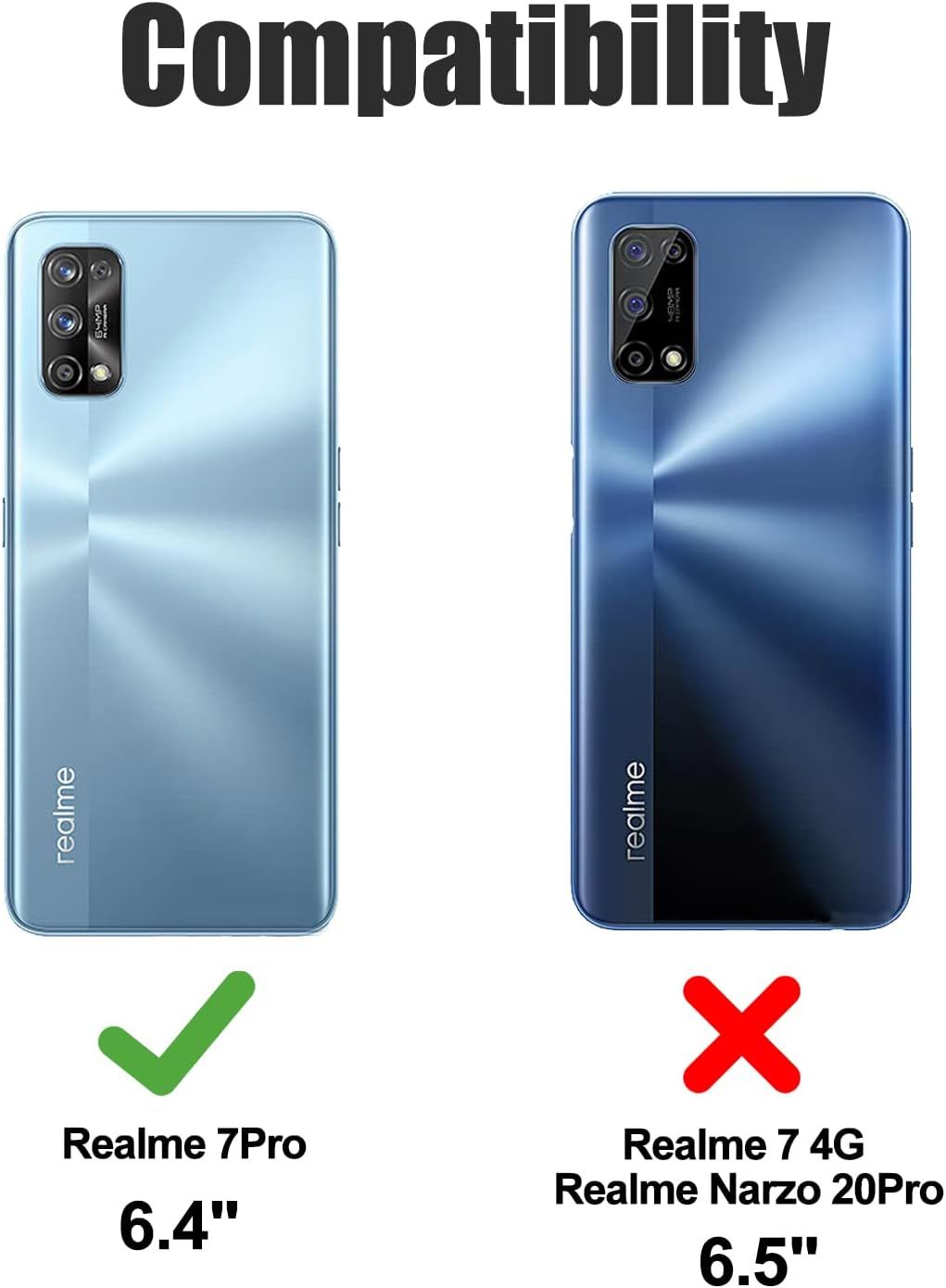 Coque Pour Realme 7 Pro,Etui Cuir Avec Magnetique,Flip Poche... - 2
