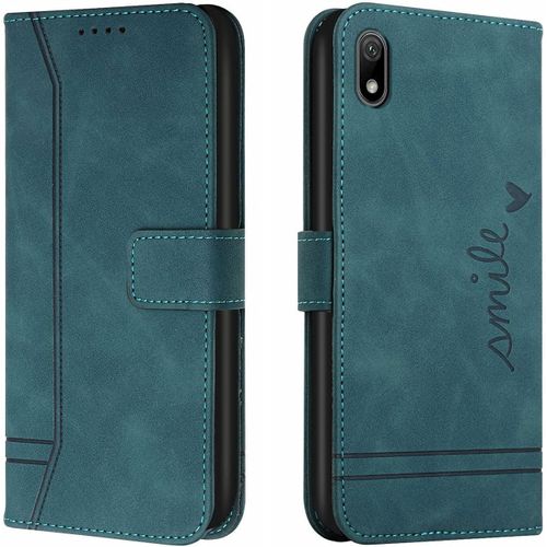 Coque Pour Huawei Y5 2019 / Honor Play 3e / Honor 8s 2019/2020,Etui Cuir Avec Magnetique,Flip Pochette Housse Pour Huawei Y5 2019 Protection,Vert