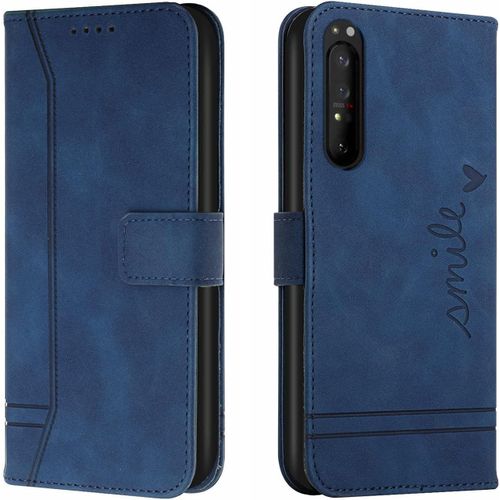 Coque Pour Sony Xperia 5 Iii,Etui Cuir Avec Magnetique,Flip Pochette Housse Pour Sony Xperia 5 Iii Protection,Bleu