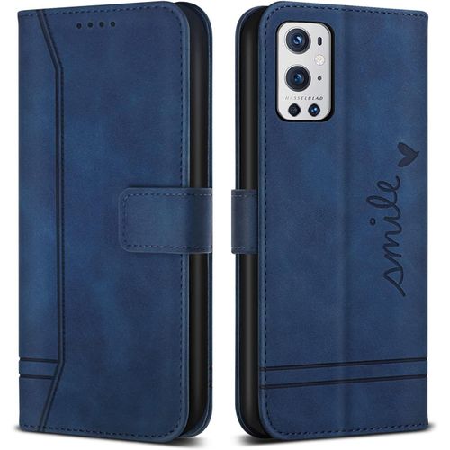 Coque Pour Oneplus 9 Pro 5g / Oneplus 9 Pro 5g,Etui Cuir Avec Magnetique,Flip Pochette Housse Pour Oneplus 9 Pro 5g / Oneplus 9 Pro 5g Protection,Bleu