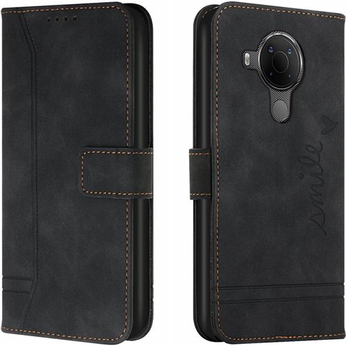 Coque Pour Nokia 3.4/5.4,Etui Cuir Avec Magnetique,Flip Pochette Housse Pour Nokia 3.4/5.4 Protection,Noir