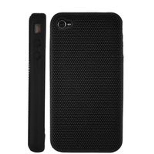 Housse Iphone 4 Silicone Noire Antidérapante