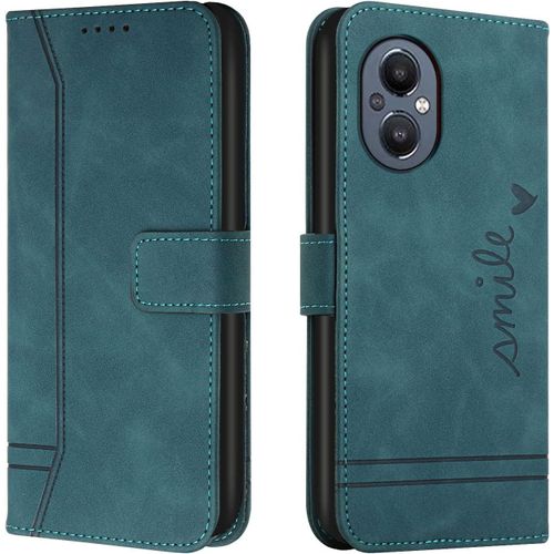 Coque Pour Oneplus Nord 20 5g,Etui Cuir Avec Magnetique,Flip Pochette Housse Pour Oneplus Nord 20 5g Protection,Vert