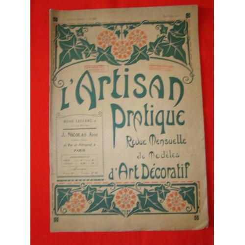 L'artisan Pratique  N° 127 : Revue Mensuelle Des Modéles D'art Décoratif Janvier 1920