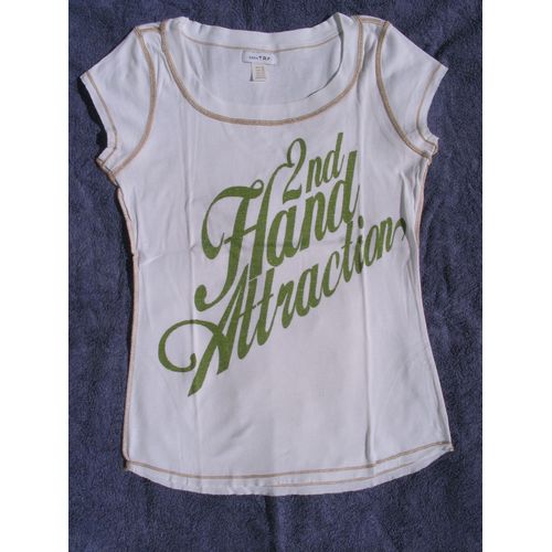 T-Shirt "Zara Trf ", Blanc, Taille M, Manches Courtes