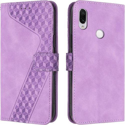 Coque Pour Xiaomi Redmi 7/Xiaomi Redmi Y3,Etui Protection Housse Premium En Cuir Pu Portefeuille Etui Telephone [Fermoir Magnetique] Flip Case Pour Xiaomi Redmi 7/Xiaomi Redmi Y3 (Pourpre)