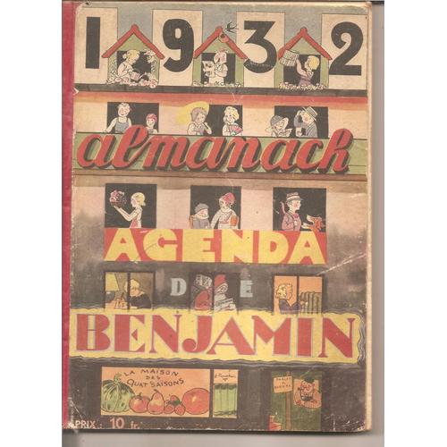 Almanach Agenda De Benjamin 1932