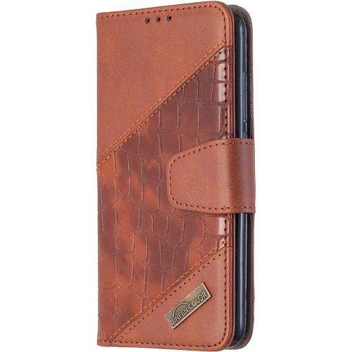 Coque Pour Xiaomi Redmi 7a - Premium Cuir Flip Wallet Cover Etui Housse En Cuir A Rabat Avec Porte Carte Phone Case Cuir Etui Pour Xiaomi Redmi 7a [Pu] -Brun