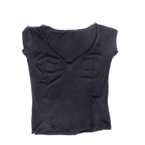 T-Shirt "Promod ", Noir, Taille S, Manches Courtes, Col V