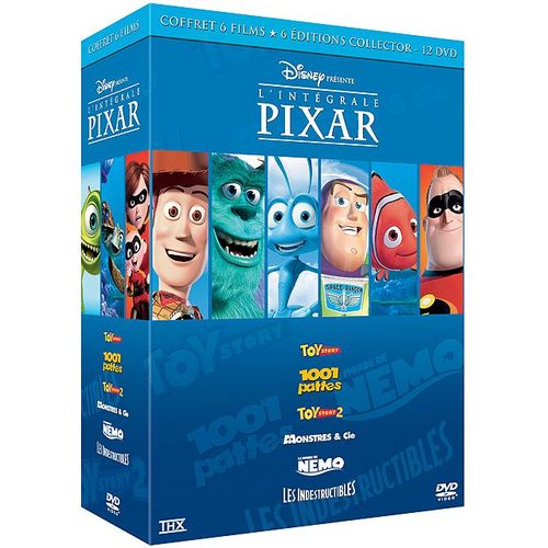 Coffret Pixar Collectors - Toy Story + Toy Story 2 + 1001 Pattes + Monstres & Cie, Le Monde De Némo + Les Indestructibles