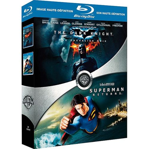 Batman - The Dark Knight, Le Chevalier Noir + Superman Returns - Pack - Blu-Ray