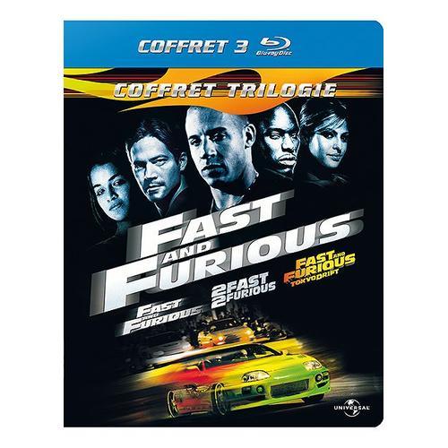 Fast And Furious - Coffret Trilogie : Fast And Furious + 2 Fast 2 Furious + Fast & Furious : Tokyo Drift - Blu-Ray