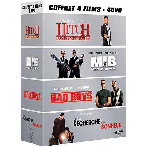 Will Smith - Coffret 4 Films : Hitch + Mib + Bad Boys + À La Recherche Du Bonheur