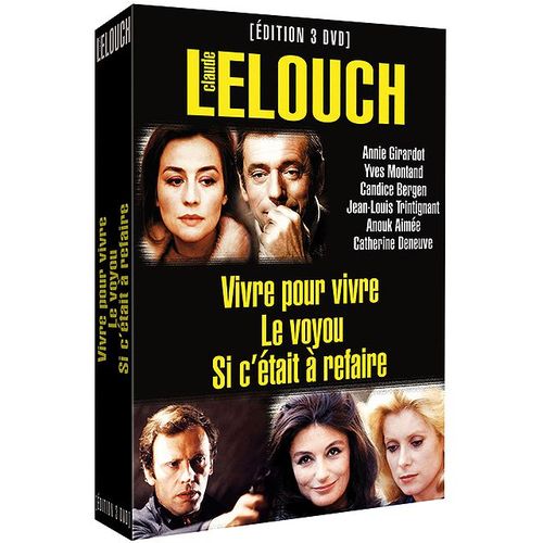 Claude Lelouch - Coffret - Vivre Sa Vie + Le Voyou + Si C'était À Refaire - Pack