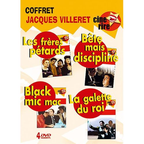 Jacques Villeret - Coffret Ciné Rire : Les Frères Pétard + Bête Mais Discipliné + Black Mic Mac + La Galette Du Roi