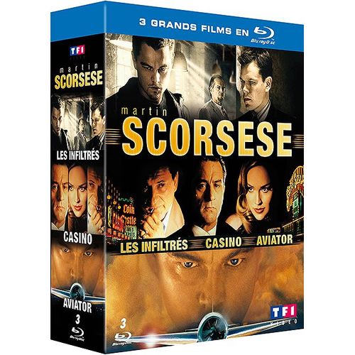Martin Scorsese - Coffret - Les Inflitrés + Aviator + Casino - Pack - Blu-Ray