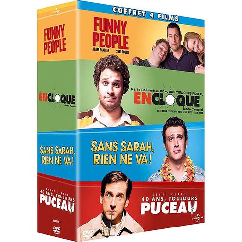Judd Apatow - Coffret 4 Films : Funny People + En Cloque, Mode D'emploi + Sans Sarah, Rien Ne Va ! + 40 Ans, Toujours Puceau