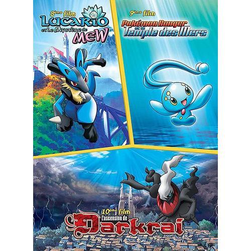 Pokémon - Coffret - Lucario Et Le Mystère De Mew + Pokémon Ranger Et Le Temple Des Mers + L'ascension De Darkrai - Édition Limitée