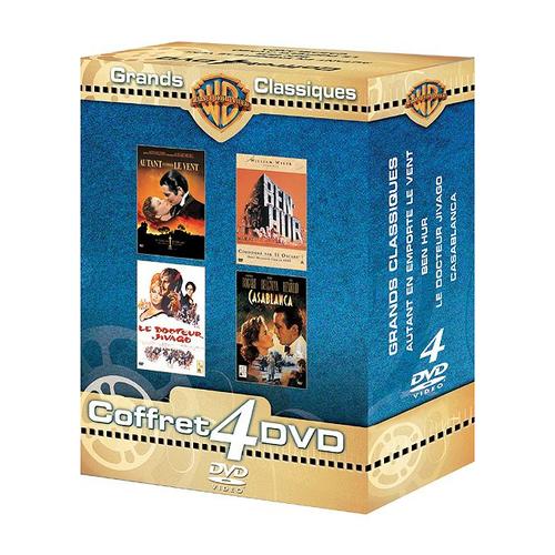 DVDFr - Grands classiques - Coffret - Autant en emporte le vent +  Casablanca + Ben-Hur + Docteur Jivago - DVD