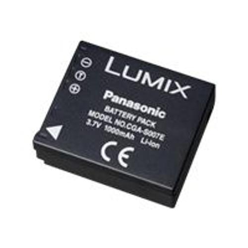 Panasonic CGA-S007E/1C - Pile pour appareil photo Li-Ion 1000 mAh - pour Lumix DMC-TZ11, TZ15, TZ3EG-TA, TZ4EGM-K, TZ4EGM-S, TZ4E-K, TZ4E-S, TZ4P-S, TZ5E-S