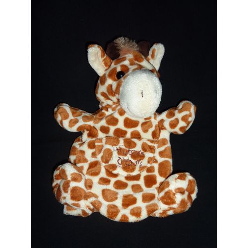 Doudou Histoire D'ours, Marionnette, Girafe, Marron Écru, Poche