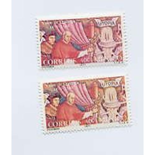 Mexique - 2 Timbres Neufs - Vasco De Quiroga