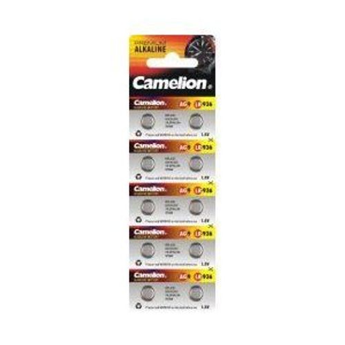 Camelion - lot de 10 piles bouton alkaline AG13 LR44 A76 357 S44W 157