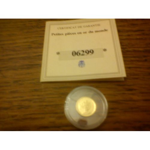 25 Dollards Charles Le Grande.525..En Or Fin 999/1000.0.73g..2000.11mm.Flan Bruni.Liberia.
