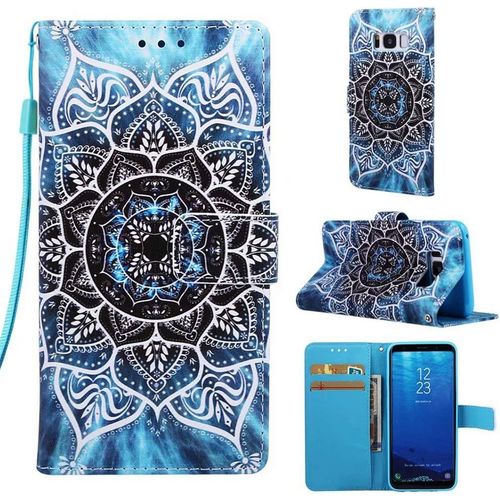 Coque Pour Xiaomi Redmi Note 10 Housse Image 3d Etui En Cuir Pu Portefeuille Coque Fente Carte Fermeture Magnetique Flip Bequille+Protecteur D'ecran 1 Pcs (Mandala)