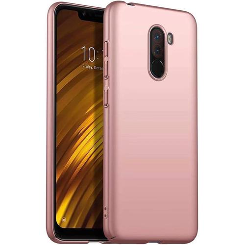 Compatible Avec Coque Xiaomi Pocophone F1 Anti-Chute Pc Dur Silicone Antichoc Ultra Mince Anti-Rayures Protecteur Etui Pour Telephone Pour Xiaomi Pocophone F1 Cas-Or Rose