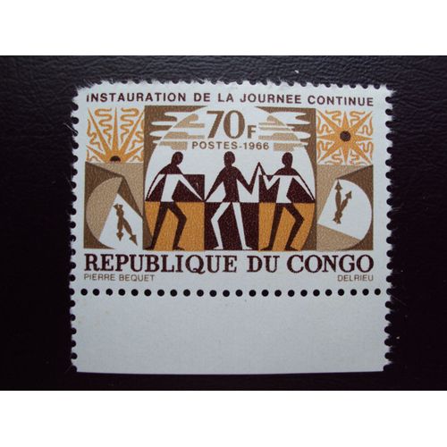 Congo..70f Instauration De La Journée Continue. 1966.  Neuf