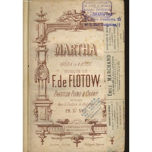 Martha Opéra En 4 Actes
