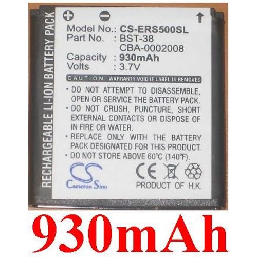 Batterie Pour Sony Ericsson K750i Li-Ion 3.7v