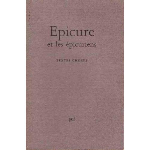 Epicure Et Les Épicuriens