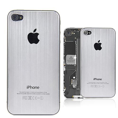 Vitre Arrière De Remplacement Complète Iphone 4 Alu Brossé