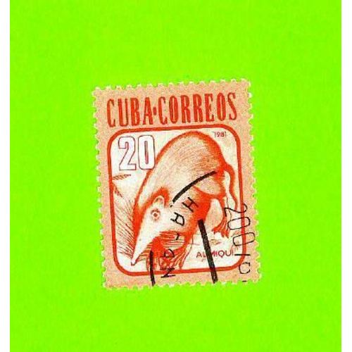 Timbre Oblitéré Used Stamp Selo Carimbado Almiqui 20 Cuba Correos 1981