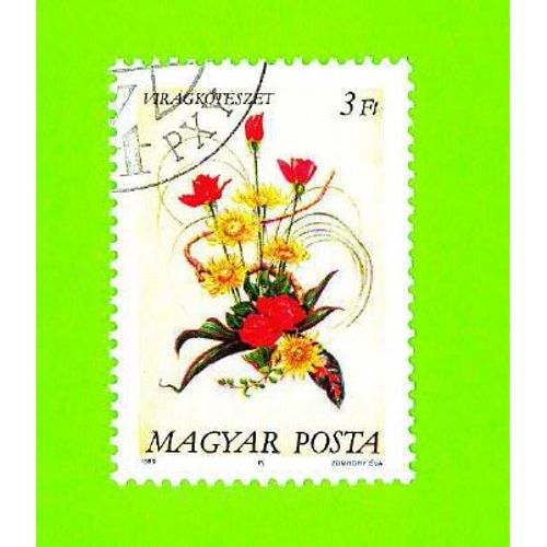 Timbre Oblitéré Used Mint Stamp Selo Carimbado Magyar Posta Viragkoteszet 3 Ft Hongrie Hungary 1989