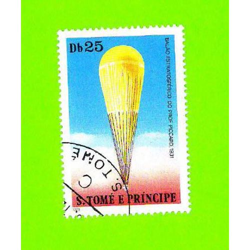 Timbre Oblitéré Used Mint Stamp Selo Carimbado Balão Estratosférico Do Dr Piccard 1931 Db25 S. Tome E Principe 1979