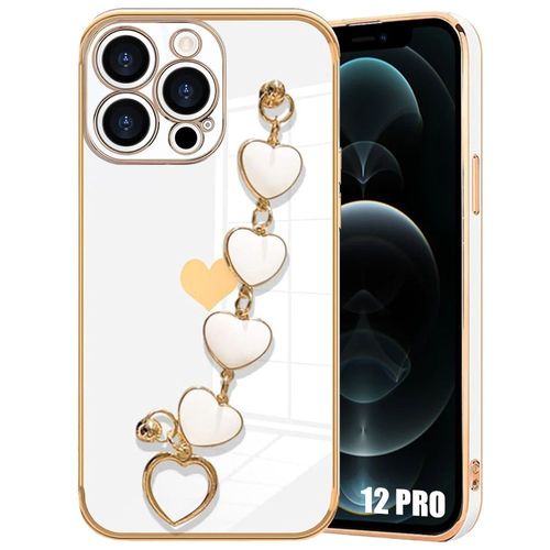 Coque Bracelet Pour Iphone 12 Pro, Protection Antichoc Anti-Rayures Ultra Slim Léger - Blanc - E.F.Connection