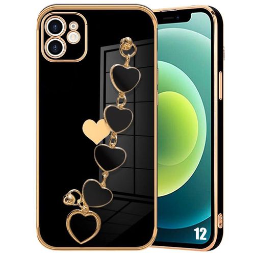 Coque Bracelet CUr Pour Iphone 12, Protection Antichoc Anti-Rayures Ultra Slim Léger - Noir - E.F.Connection