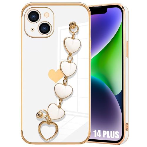 Coque Bracelet Pour Iphone 14 Plus, Protection Antichoc Anti-Rayures Ultra Slim Léger - Blanc - E.F.Connection