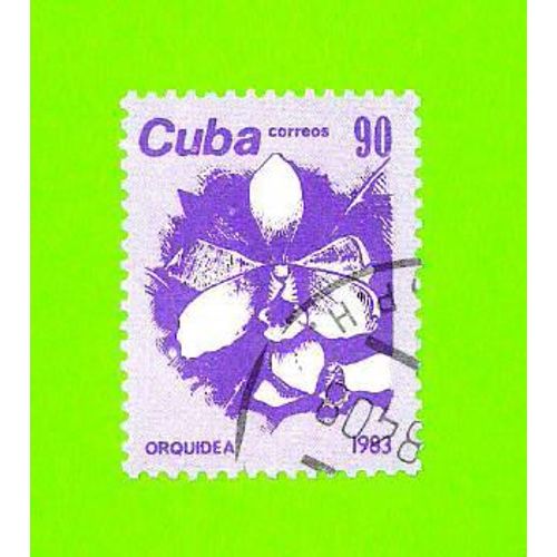 Timbre Oblitéré Used Mint Stamp Selo Carimbado Orquidea 90 Correos Cuba 1983