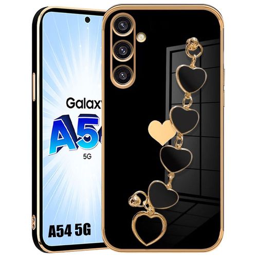 Coque Bracelet CUr Pour Samsung Galaxy A54 5g, Motif CUr Antichoc Anti-Rayure Silicone Souple Noir - Booling