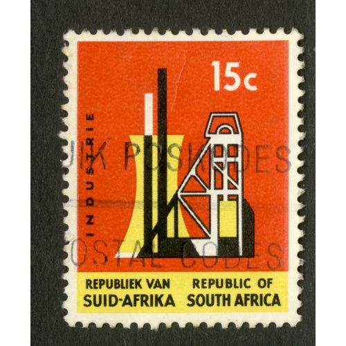 Timbre Oblitéré Republic Of South Africa, 15 C