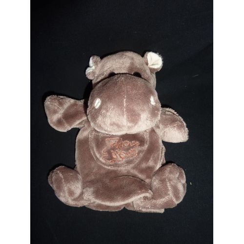 Doudou Histoire D'ours, Marionnette, Hippopotame Marron, Poche