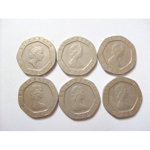 Lot Pièces Twenty  Pence Année 80