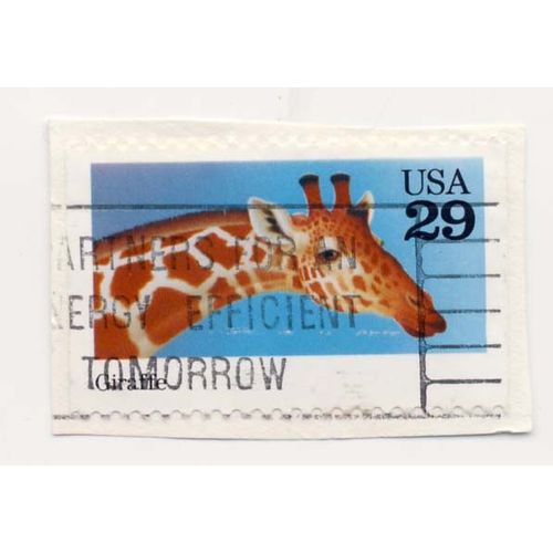 Timbre U S A, Wildlife Conservation, Giraffe 29 Cents Oblitérés