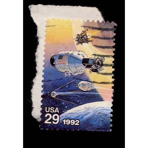 Timbre U S A Conquête Spatiale 29 Cents Oblitéré